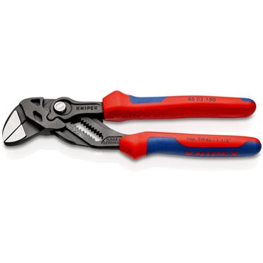 Knipex 86 02 180 SB Pliers & Wrench In A Single Tool With Multi-Component Grips 180mm