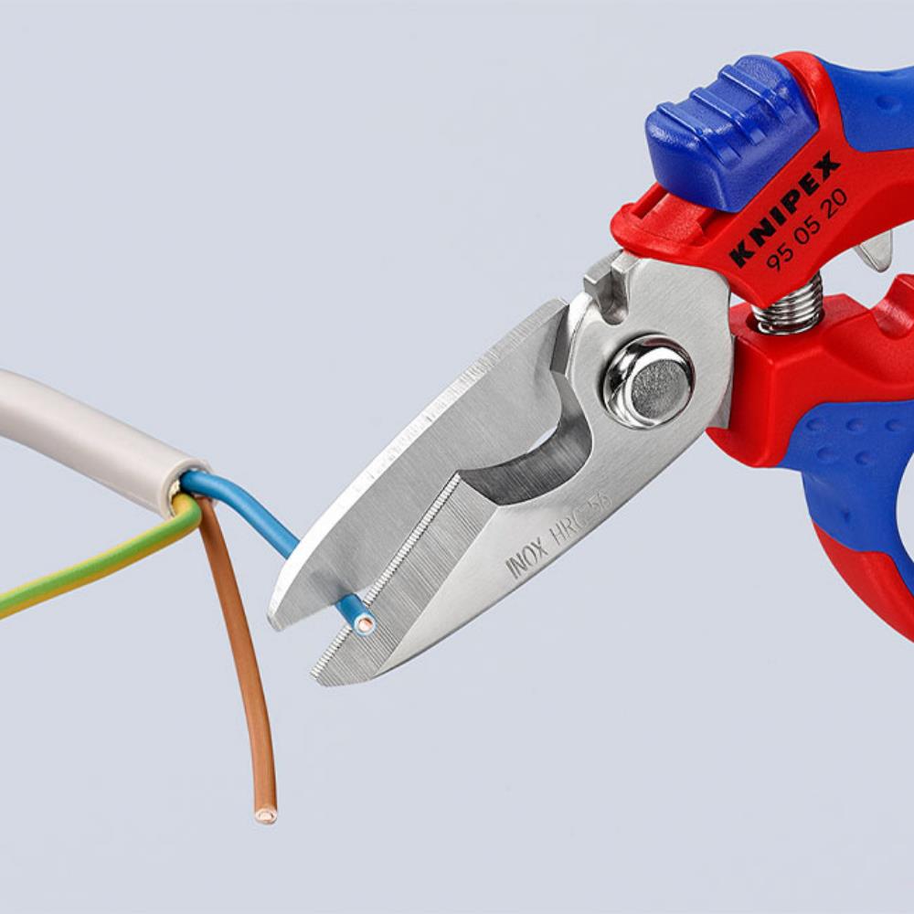 Knipex 95 05 20 SB Angled Electricians Scissors / Shears 160mm ...