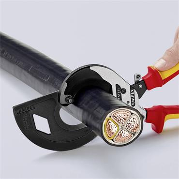 Knipex 95 32 038 Cable Shears (Ratchet Action) Telescopic Handles Multi-Component Grips 570mm