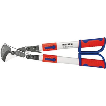 Knipex 95 32 038 Cable Shears (Ratchet Action) Telescopic Handles Multi-Component Grips 570mm