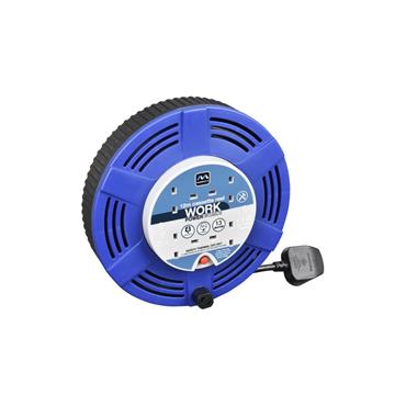 Masterplug LCT1213/4BL 4 Socket Cassette Reel 13 Amp 230v 12m