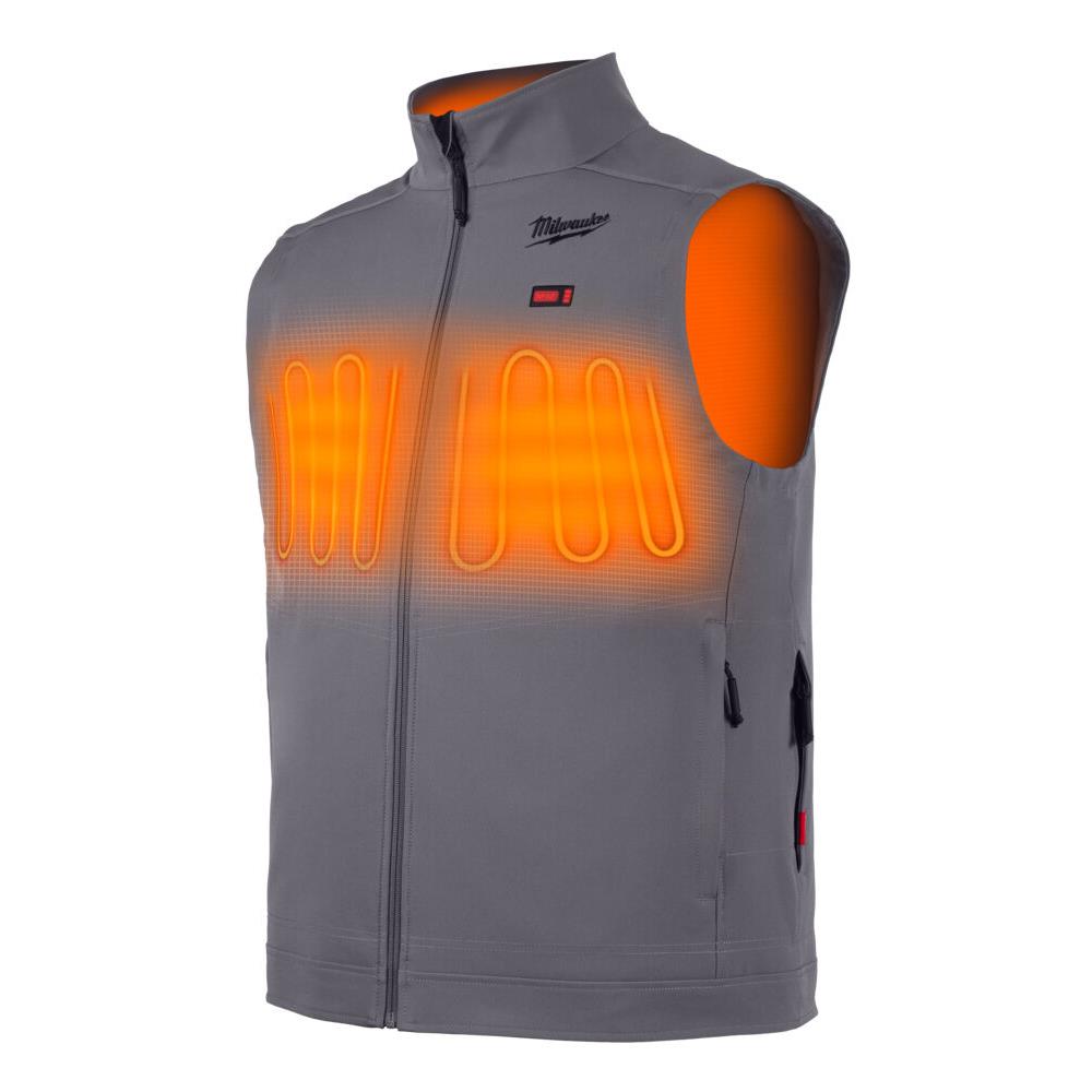 Milwaukee M12HVGREY1-0 M12 Grey Heated Toughshell Vest (Bare Unit) | Toolfix | Dundalk | Co 