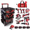 Milwaukee Packout 9 Piece Kit with Roller Bag (4x5ah)