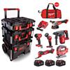 Milwaukee Packout 6 Piece Kit with Roller Bag (3x5ah)
