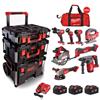 Milwaukee Packout 8 Piece Kit with Roller Bag (3x5ah) 