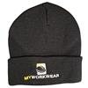 MyWorkwear Black Beanie - with embroidered logo