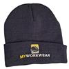 MyWorkwear Navy Beanie - with embroidered logo