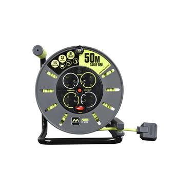 Masterplug OLU50134SL-PX 4Skt 50m 13a Cable Reel