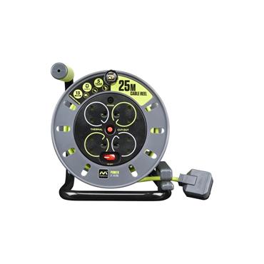 Masterplug OMU25134SL-PX 4 Socket 13 Amp Cable Reel 240v 25m