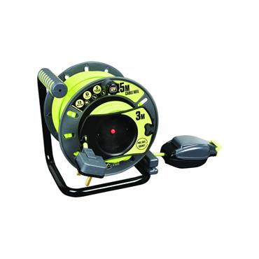 Masterplug OMU2513FL3IP-PX Outdoor Reverse Open Cable Reel 240v 25m +3m