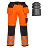 Portwest T501 - PW3 Hi-Vis Holster Work Trouser - Orange/Black