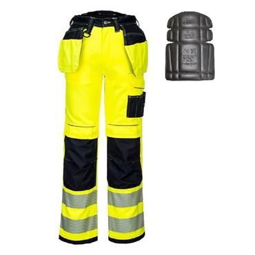 Portwest T501 - PW3 Hi-Vis Holster Work Trouser - Yellow/Black