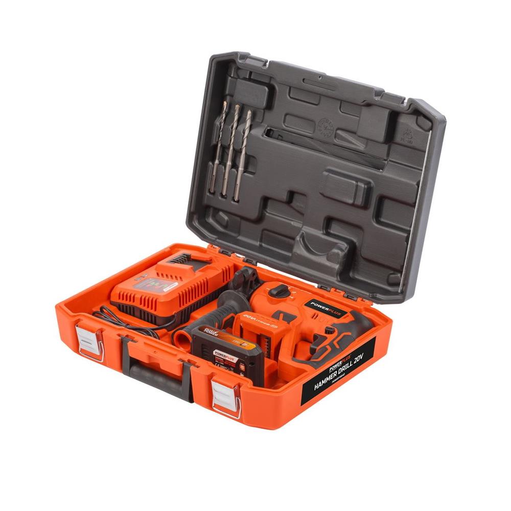 Powerplus Hammer Drill Set + Batt 20V 2.0Ah + Charger Toolfix