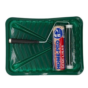 Premier Paint Roller 9-XGP Deluxe Green Plastic Tray Kit 3 Piece