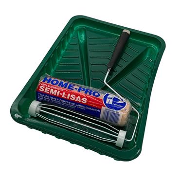 Premier Paint Roller 9-XGP Deluxe Green Plastic Tray Kit 3 Piece