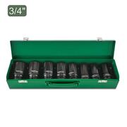 Toptul 3/4"Dr Deep Impact Socket Set 8pce 22-38mm