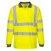 Portwest S277 - Hi-Vis Long Sleeved Polo-Shirt - Yellow