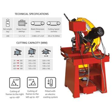 Starrett S3715NG Gravitational Bandsaw Machine