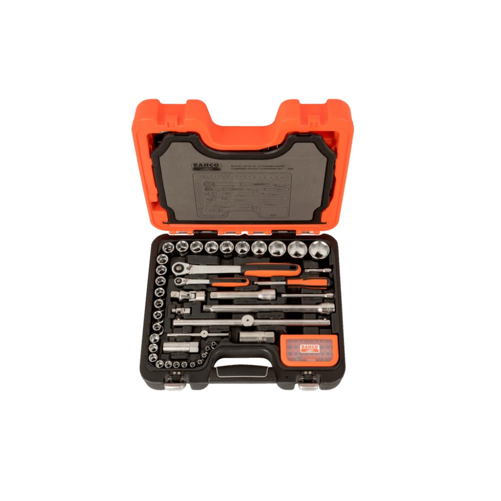 Bahco 95 Piece Socket Set with Spanners, Hex Keys and Bits S95