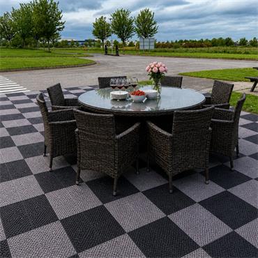 Solid  TPE Rubber Floor Tile Gray 400x400mm