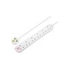 Masterplug SRG6210N-MP 6 Skt 2m 13a Srg Ext Lead White