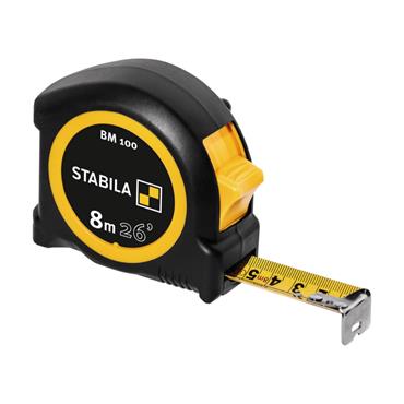 Stabila Pocket tape BM 100, cm/inch scale 8m/26
