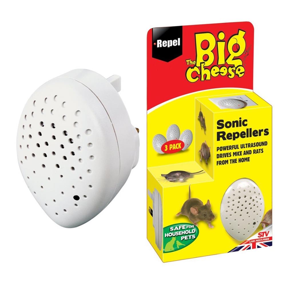 The Big Cheese Sonic Mouse & Rat Repeller 3 PACK Toolfix Dundalk