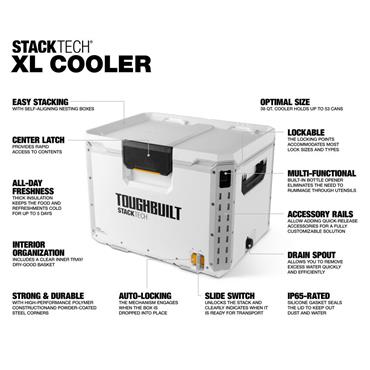 ToughBuilt TB-B1-C-70 StackTech XL Cooler Box