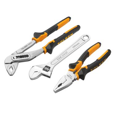 Tolsen 3 Piece Plier & Wrench Set 10403