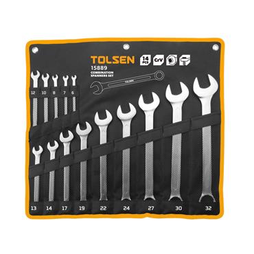 Tolsen 14pcs Combination Spanner Set 6-32mm 15889