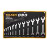 Tolsen 12pcs Double Open End Spanners Set 6-32mm 15892