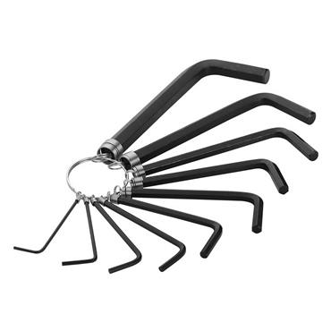Tolsen 10Pcs hex key set on ring 1.5-10mm 20051