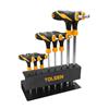 Tolsen 8 Piece T Handle Hex Key Set & Holder 20064