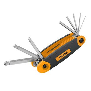 Tolsen Allen Key Set Ball Point Folding 8pc 1.5-8mm 20068