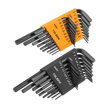 Tolsen Allen Key Set Long 36pc Black Metric/Imperial 20094