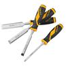 Tolsen Chisel Set Wood 4 pc TPR Handle 6-13-19-25mm 25384