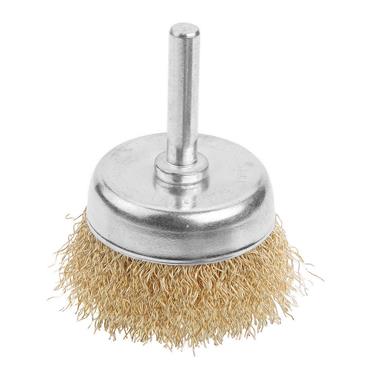 Tolsen Wire Brush Cup For Drill 75 x 6.35mm 1/4" Indust. 77550