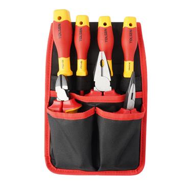 Tolsen 7pc Insulated Plier & Screwdriver Set in Pouch V80107