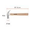 Truper 16oz wooden claw hammer