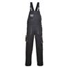 Portwest TX12 Contrast Bib & Brace -  Black / Grey