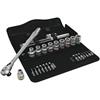 Wera 8100 SC8 Socket Set 1/2" Drive Metric Zyklop Metal Switch 28PC
