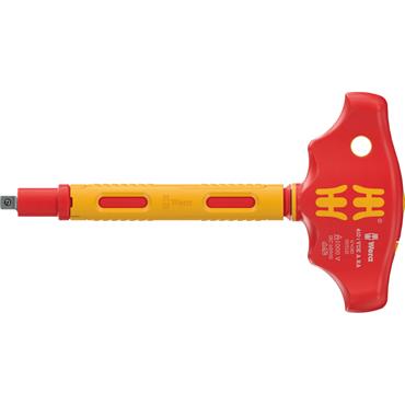 Wera 05005121001 410 i VDE A RA VDE-Insulated T-Handle Screwdriver with Ratchet - 1/4"