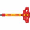 Wera 05005122001 410 i VDE B RA VDE-Insulated T-Handle Screwdriver with Ratchet - 3/8" 
