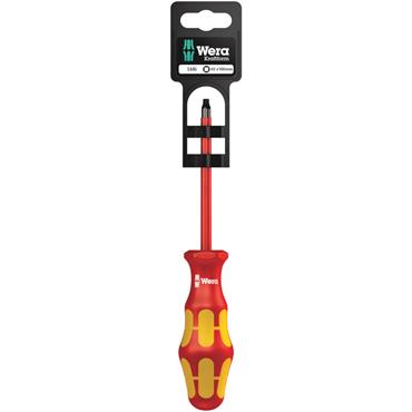 Wera 168 i SB VDE Insulated Screwdriver For Square Socket Head Screws 2x100mm 
