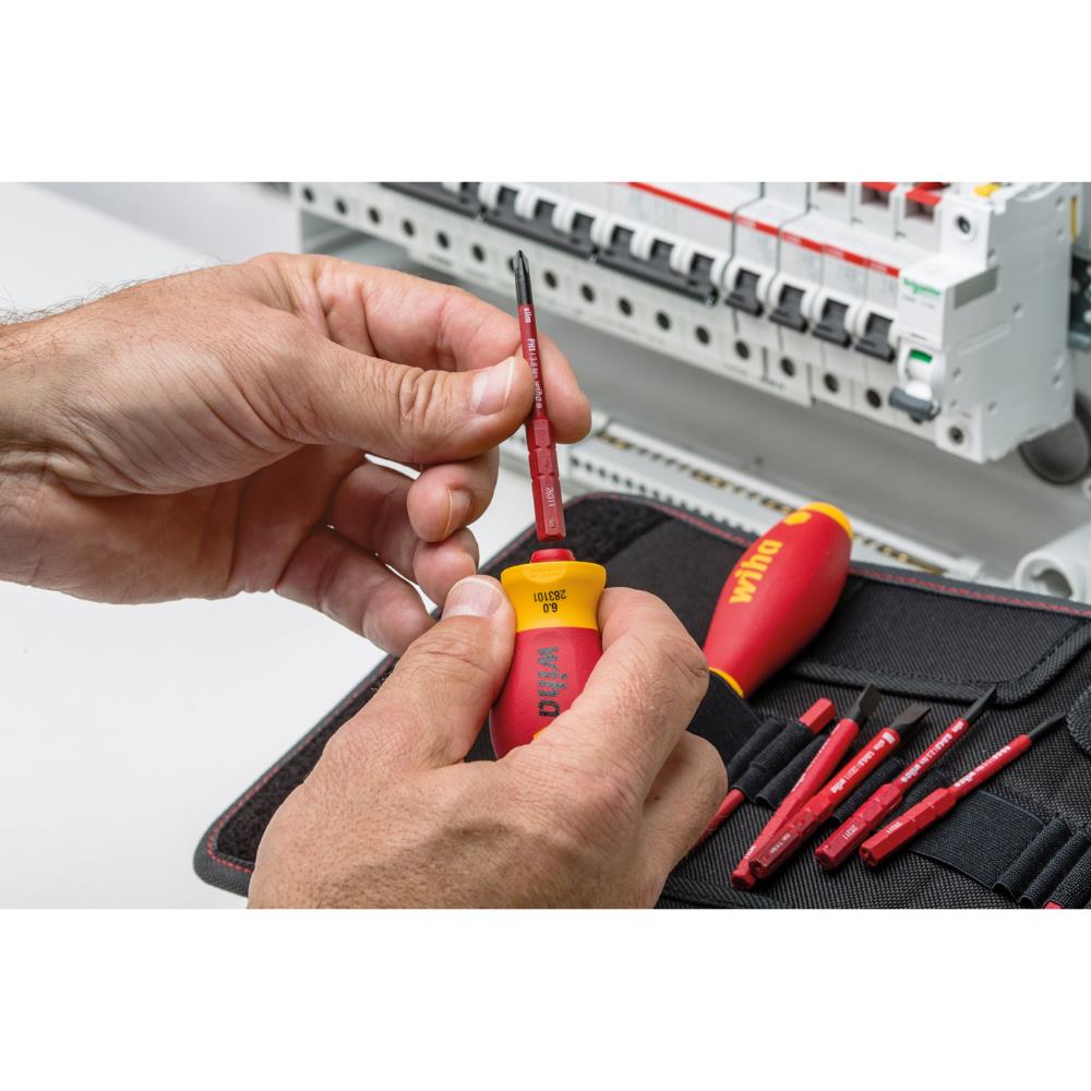 Wiha 41232 9 Piece slimVario VDE Interchangeable Slot, Phillips, Pozi ...