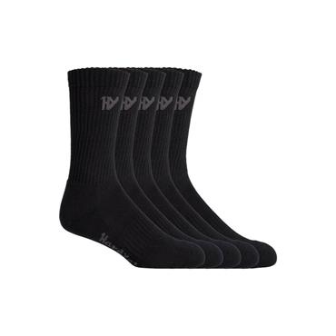 Hard Yakka Crew Sock 5 PACK Black