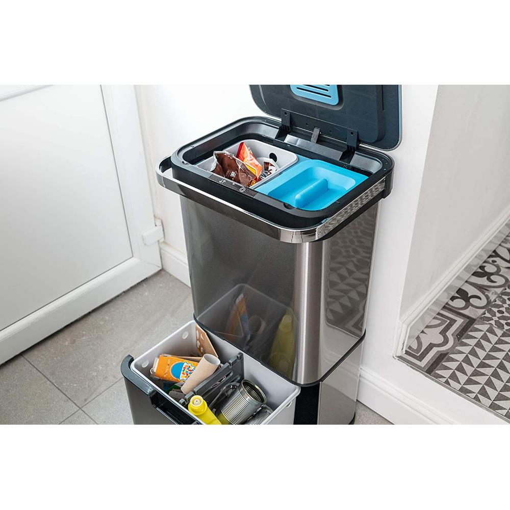 Addis 50 Litre Recycling Sensor Tower Bin with 4 compartments