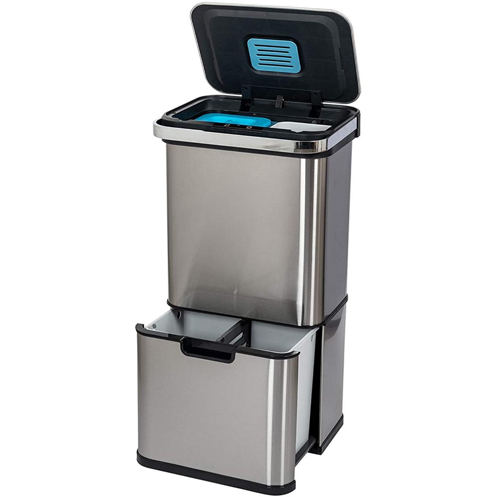 Addis 50 Litre Recycling Sensor Tower Bin with 4 compartments