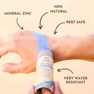 Organic Mineral Zinc Sun Stick SPF 50 Ocean Blue