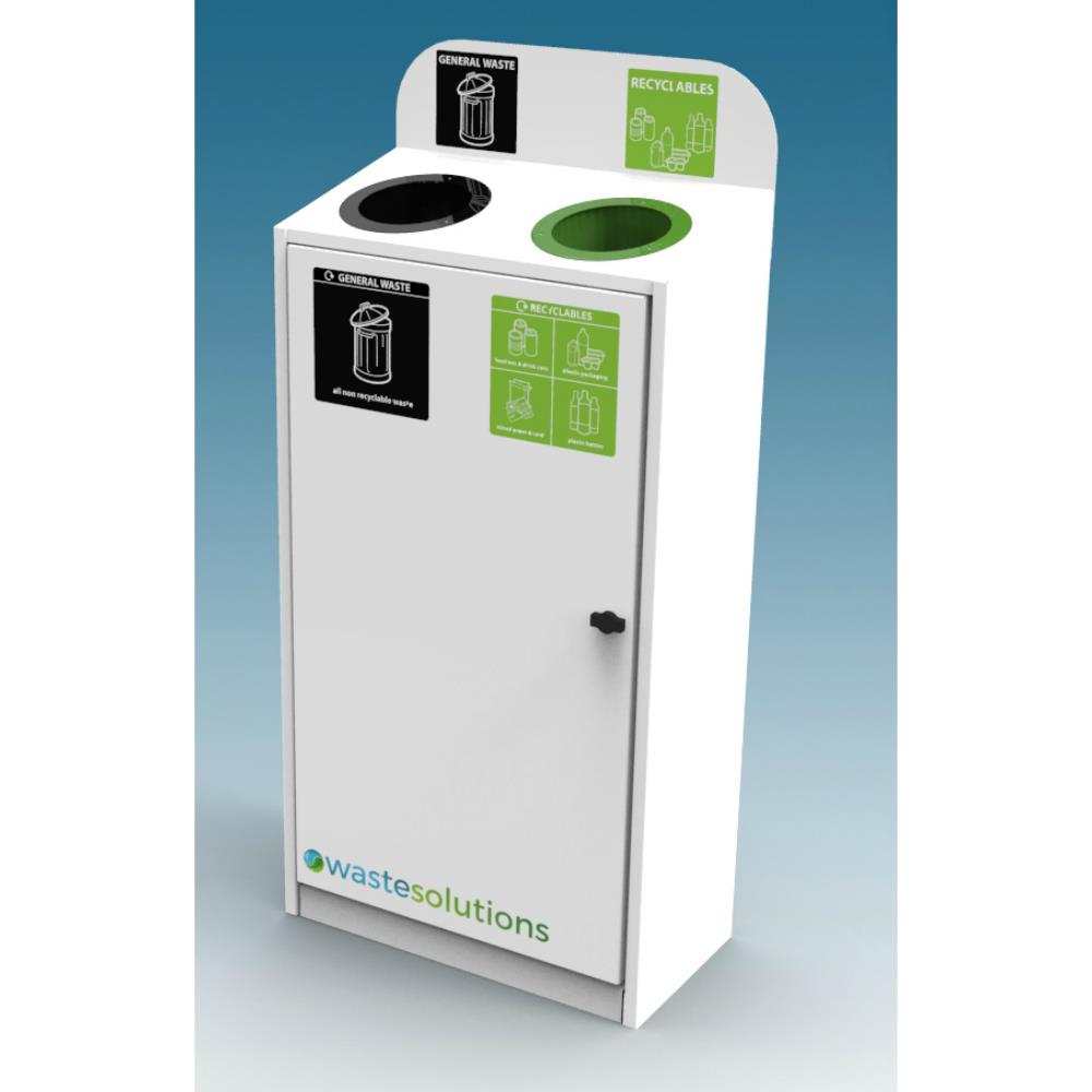 2 Way Slimline Metal Recycle Bin Your Home and Garden